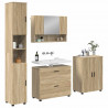 Zestaw mebli łazienkowych z szufladą z półką 4 pcs Dąb Sonoma