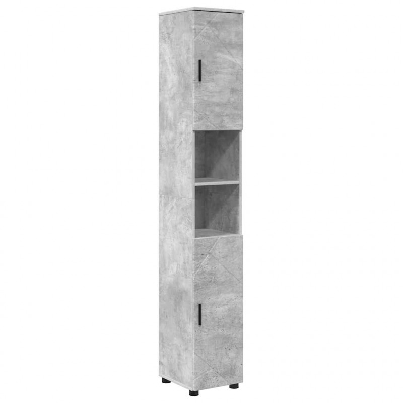 Zestaw mebli łazienkowych z szufladą 4 pcs Betonowy szary