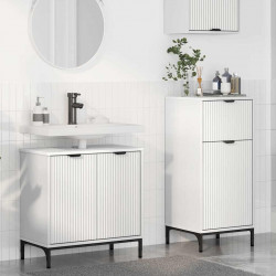 Zestaw mebli łazienkowych z szufladą z półką 2 pcs Biały