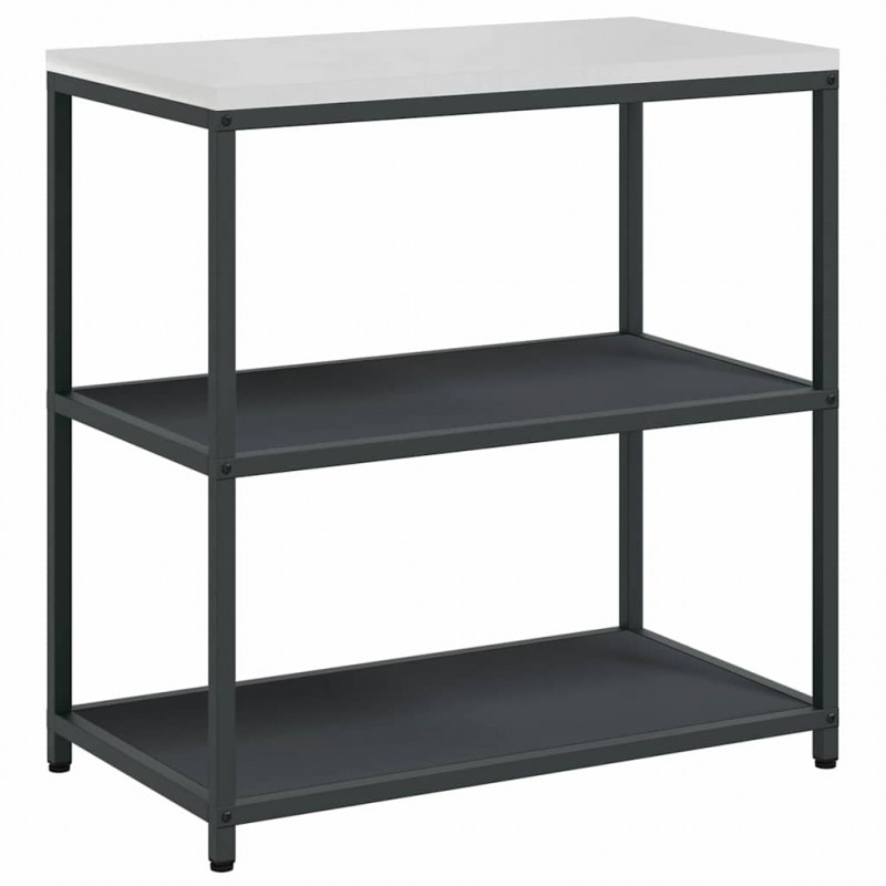 Zestaw do przechowywania w kuchni z półką 3 pcs Antracyt Stal