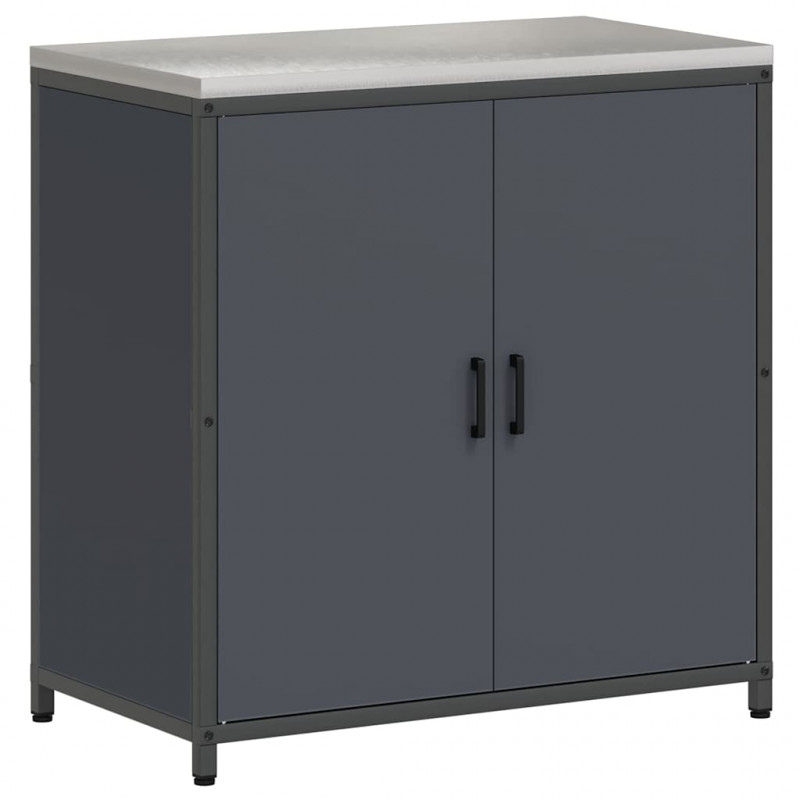 Zestaw do przechowywania w kuchni z półką 3 pcs Antracyt Stal