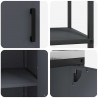 Zestaw do przechowywania w kuchni z półką 3 pcs Antracyt Stal