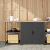 Zestaw do przechowywania w kuchni 2 pcs Czarny Stal zimnogięta