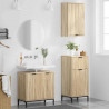 Zestaw mebli łazienkowych z szufladą z półką 3 pcs dąb sonoma