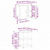 Zestaw do przechowywania w kuchni 2 pcs Biały Stal zimnogięta