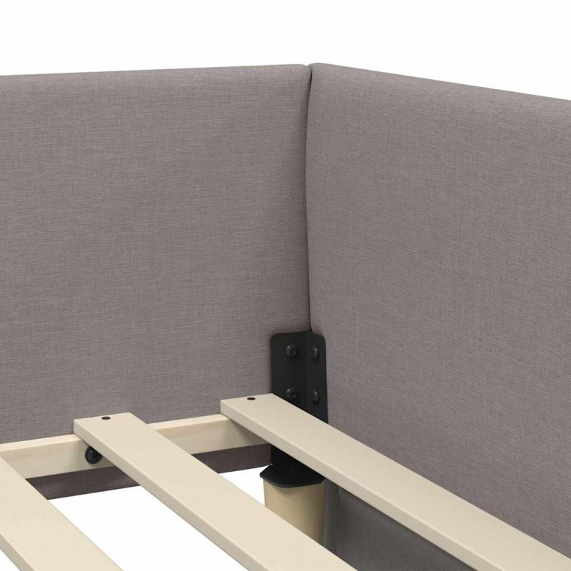 Rama Łóżka Narożnego z Materacem Inny 2 pcs Ciemnoszary tkanina