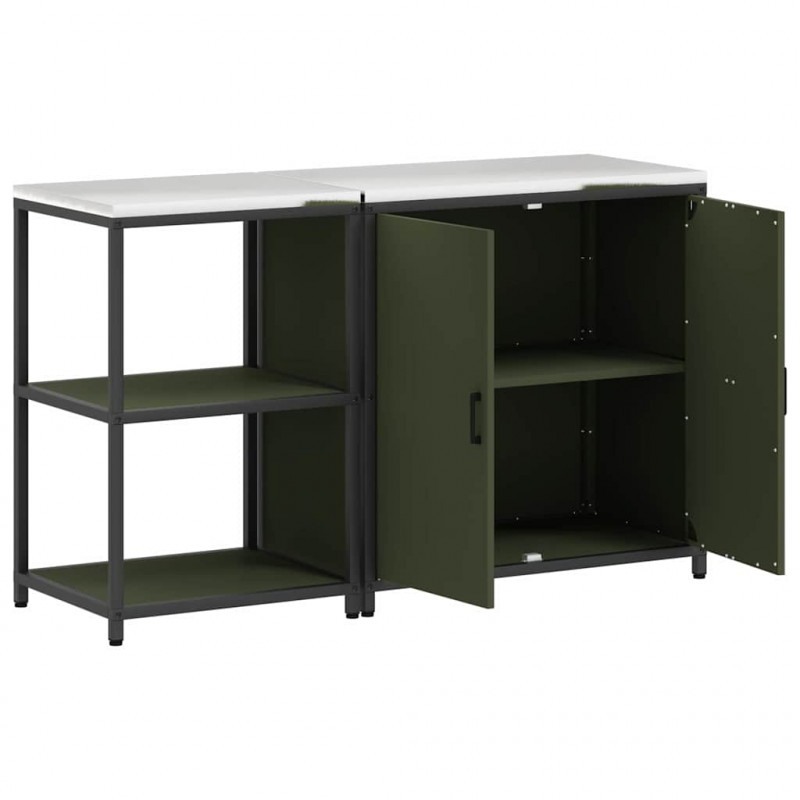 Zestaw do przechowywania w kuchni 2 pcs Zielony oliwkowy