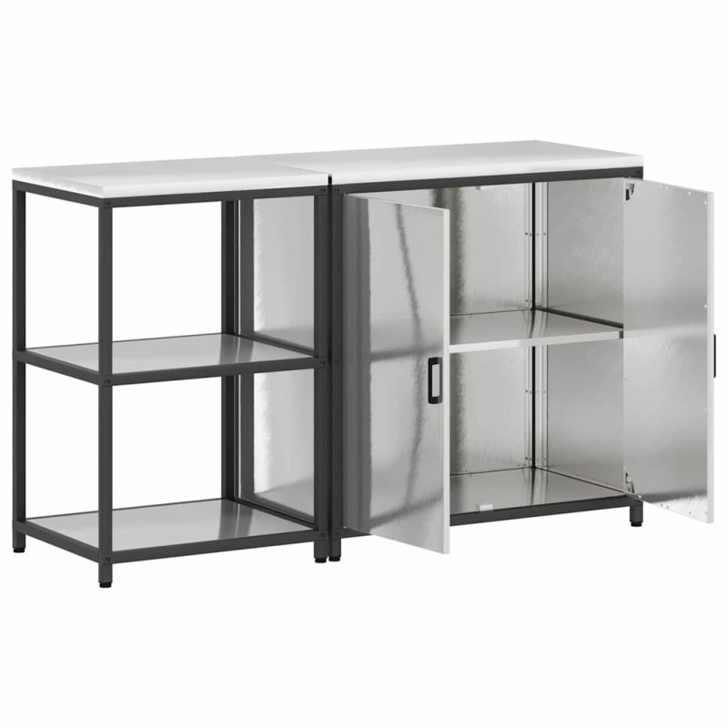 Zestaw do przechowywania w kuchni 2 pcs Srebrny Stal nierdzewna