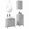 Zestaw mebli łazienkowych z szufladą 3 pcs Szary dąb sonoma