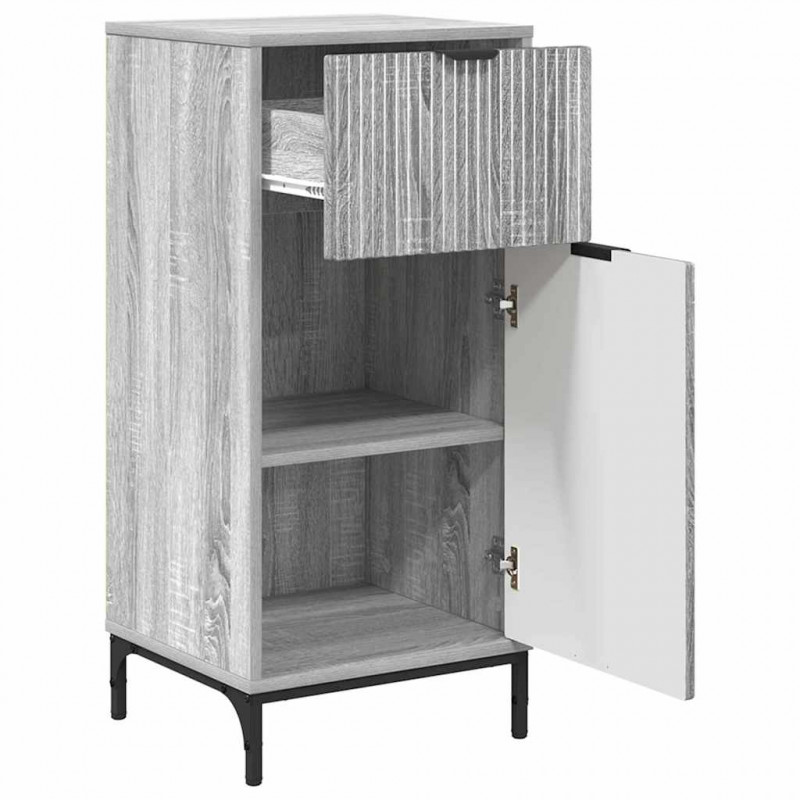 Zestaw mebli łazienkowych z szufladą 3 pcs Szary dąb sonoma