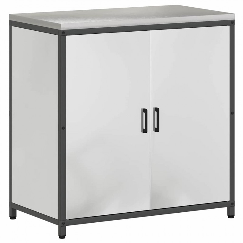 Zestaw do przechowywania w kuchni z półką 2 pcs Srebrny