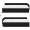 Rama Łóżka Narożnego z Materacem Inny 2 pcs Czarny tkanina