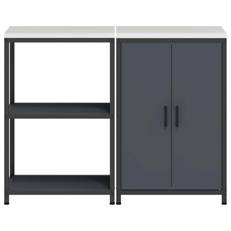 Zestaw do przechowywania w kuchni z półką 2 pcs Antracyt