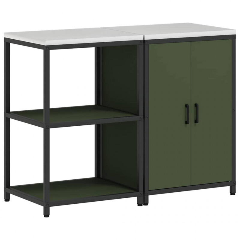 Zestaw do przechowywania w kuchni 2 pcs Zielony oliwkowy