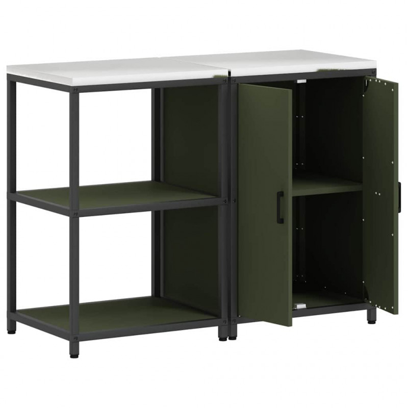 Zestaw do przechowywania w kuchni 2 pcs Zielony oliwkowy