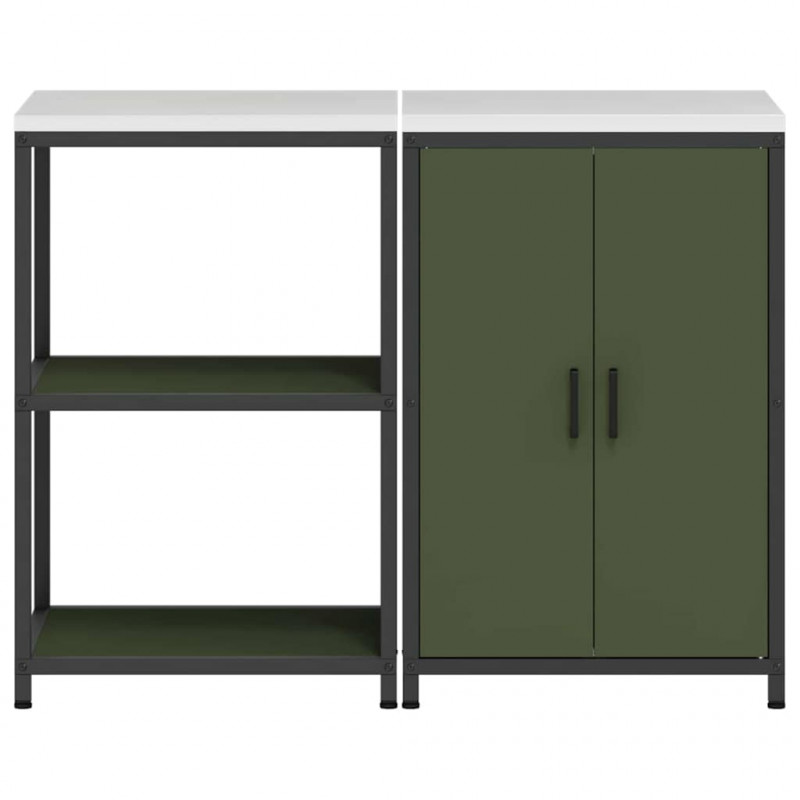 Zestaw do przechowywania w kuchni 2 pcs Zielony oliwkowy