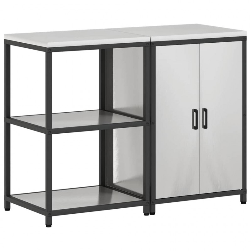 Zestaw do przechowywania w kuchni 2 pcs Srebrny Stal nierdzewna