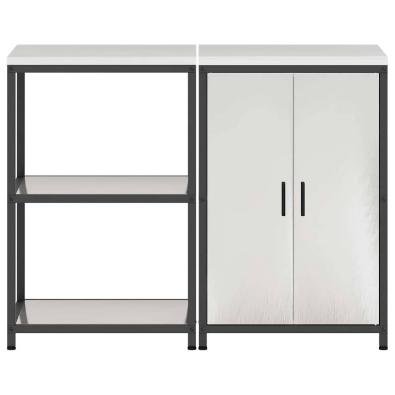 Zestaw do przechowywania w kuchni 2 pcs Srebrny Stal nierdzewna