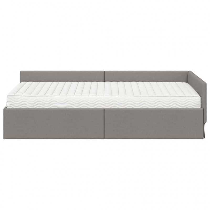 Rama Łóżka Narożnego z Materacem Inny 2 pcs Ciemnoszary tkanina