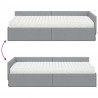 Rama Łóżka Narożnego z Materacem Inny 2 pcs Jasnoszary tkanina