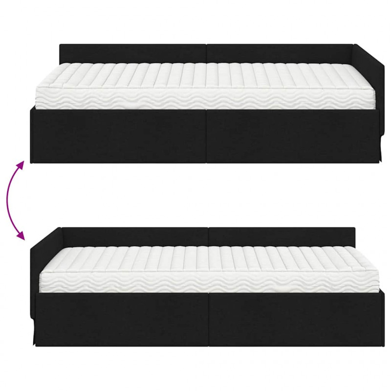 Rama Łóżka Narożnego z Materacem Inny 2 pcs Zielony tkanina