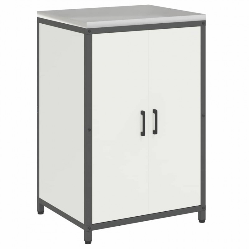 Zestaw do przechowywania w kuchni 3 pcs Biały Stal zimnogięta