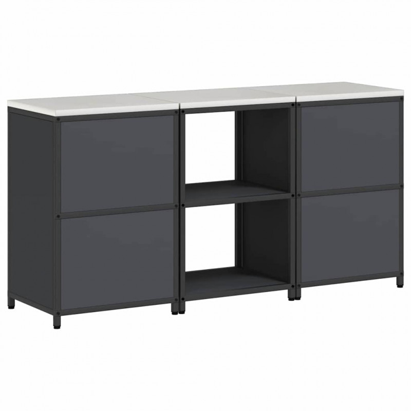 Zestaw do przechowywania w kuchni z półką 3 pcs Antracyt