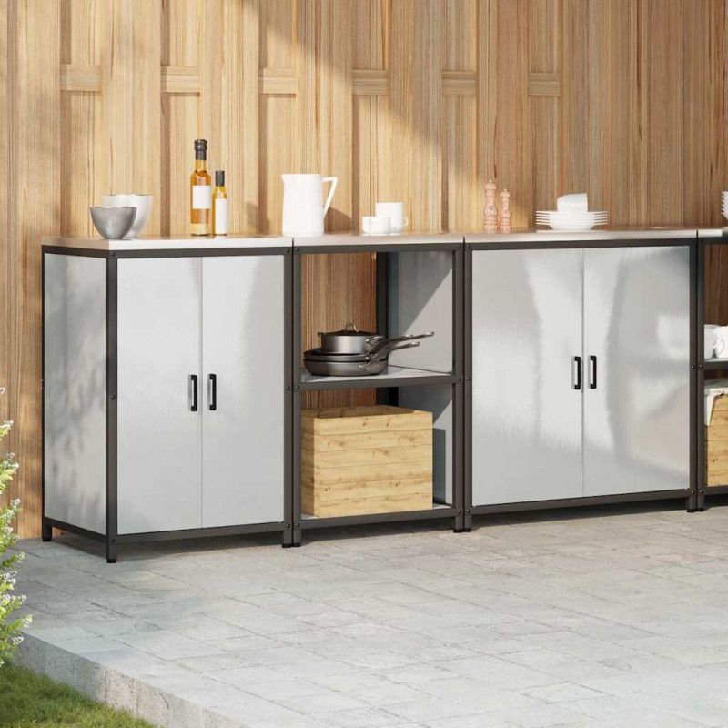 Zestaw do przechowywania w kuchni 3 pcs Srebrny Stal nierdzewna