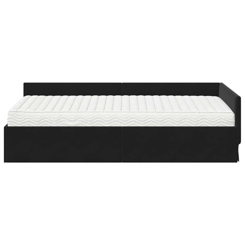 Rama Łóżka Narożnego z Materacem Inny 2 pcs Szary Aksamit