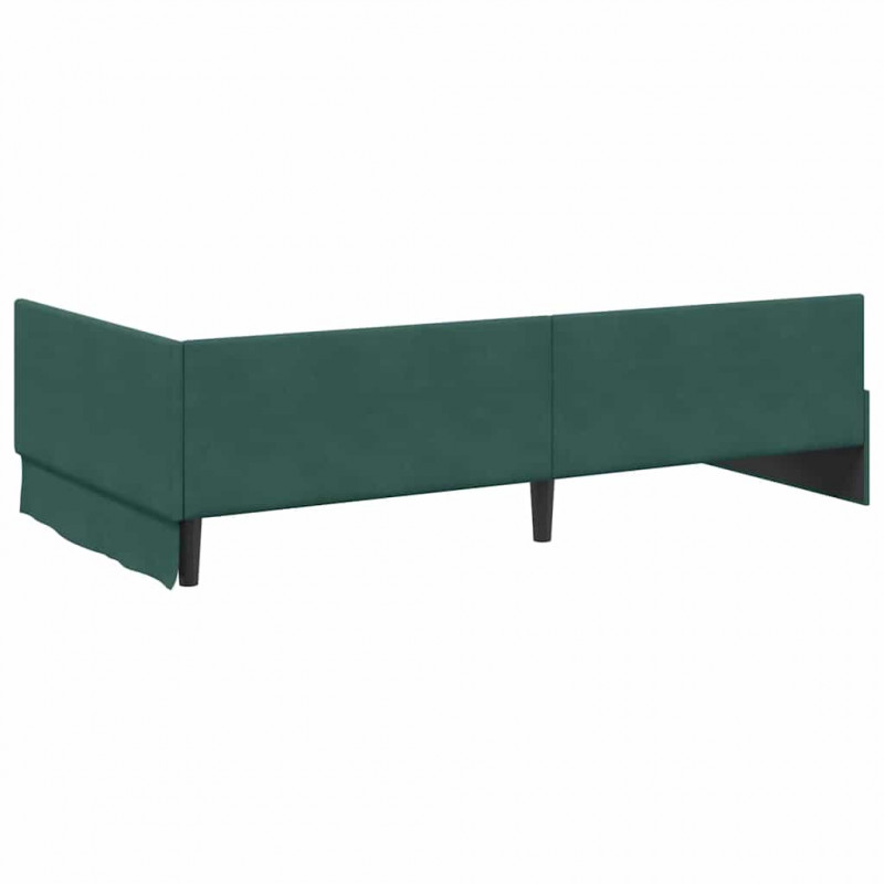 Rama Łóżka Narożnego z Materacem Inny 2 pcs Zielony Aksamit