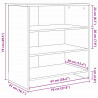 Bufet 3 pcs Czarny Dąb 70 x 41 x 75 cm Materiał drewnopochodny