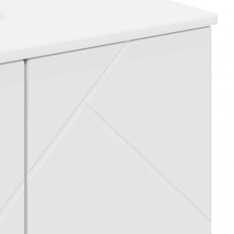 Zestaw mebli łazienkowych Montowane na ścianie 3 pcs Biały