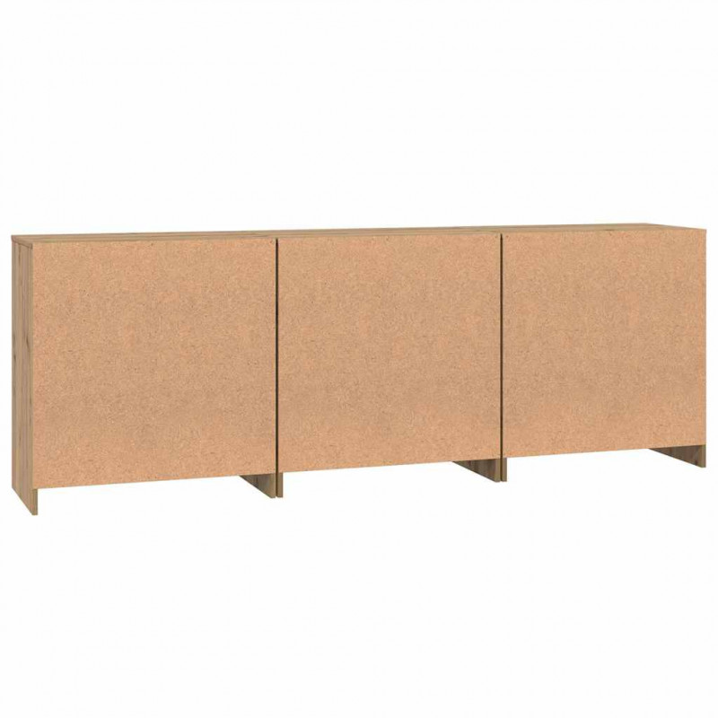 Bufet z szufladą 3 pcs Dąb rzemieślniczy 70 x 41 x 75 cm