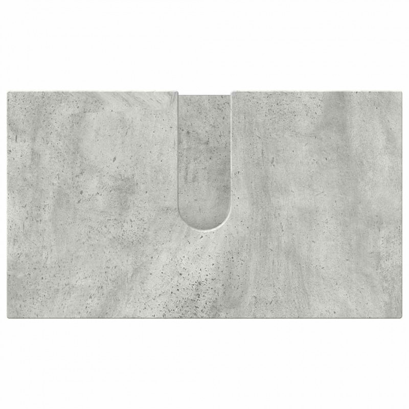 Zestaw mebli łazienkowych z drzwiami 3 pcs Betonowy szary