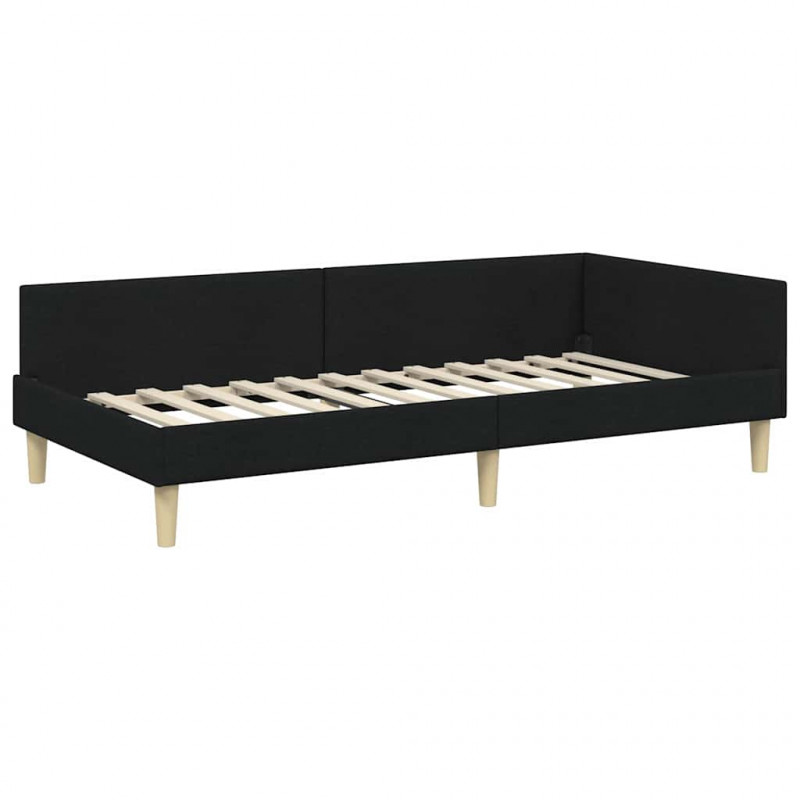 Rama Łóżka Narożnego z Materacem 2 pcs Zielony tkanina