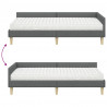 Rama Łóżka Narożnego z Materacem 2 pcs Szary tkanina