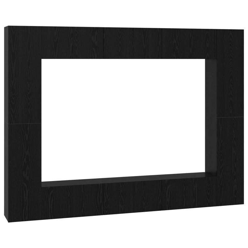 Zestaw szafek RTV 10 pcs Czarny Dąb 30,5 x 30 x 90 cm
