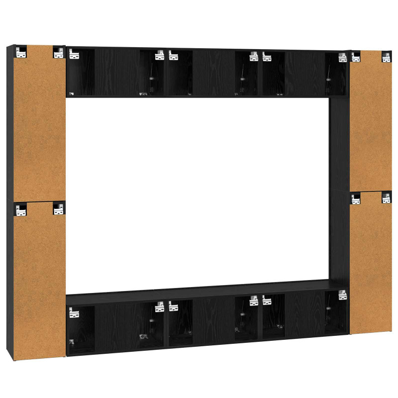 Zestaw szafek RTV 10 pcs Czarny Dąb 30,5 x 30 x 90 cm