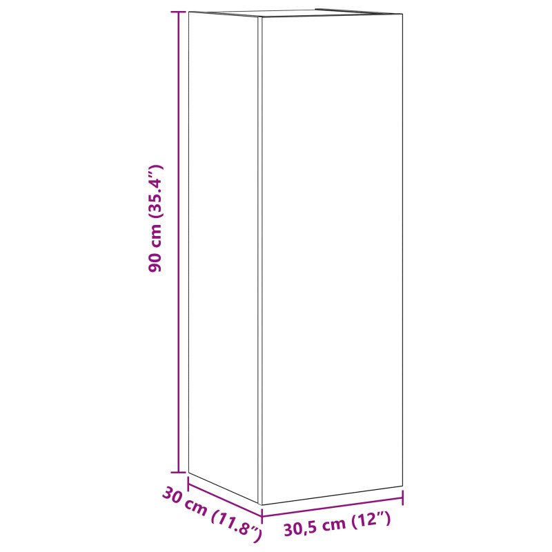 Zestaw szafek RTV 10 pcs Czarny Dąb 30,5 x 30 x 90 cm