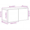 Zestaw szafek RTV 10 pcs Czarny Dąb 30,5 x 30 x 90 cm