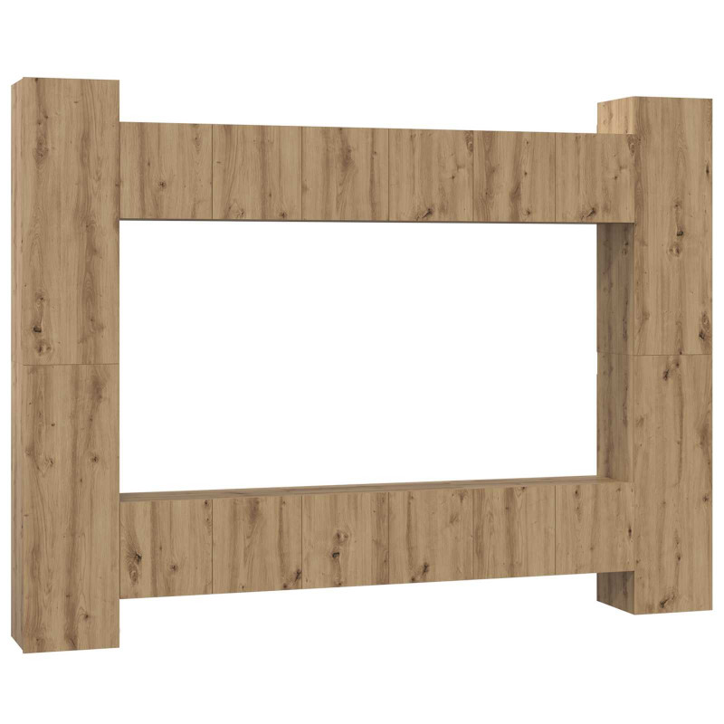 Zestaw szafek RTV 10 pcs Dąb rzemieślniczy 30,5 x 30 x 90 cm