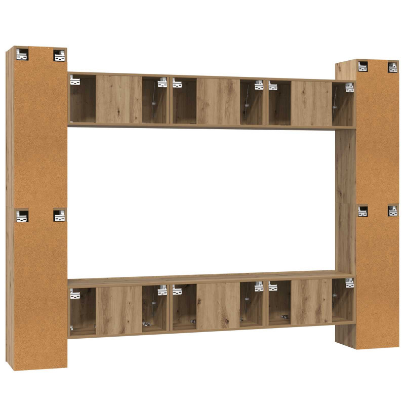 Zestaw szafek RTV 10 pcs Dąb rzemieślniczy 30,5 x 30 x 90 cm