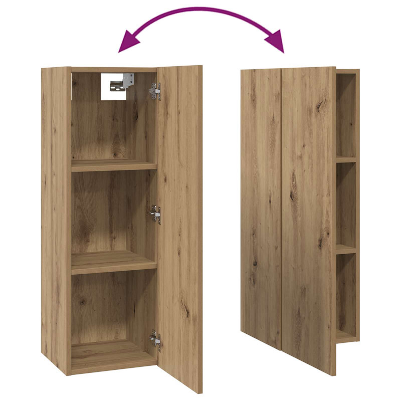 Zestaw szafek RTV 10 pcs Dąb rzemieślniczy 30,5 x 30 x 90 cm