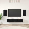 Zestaw szafek RTV 4 pcs Czarny Dąb Materiał drewnopochodny