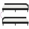 Rama Łóżka Narożnego z Materacem Inny 2 pcs Czarny Aksamit