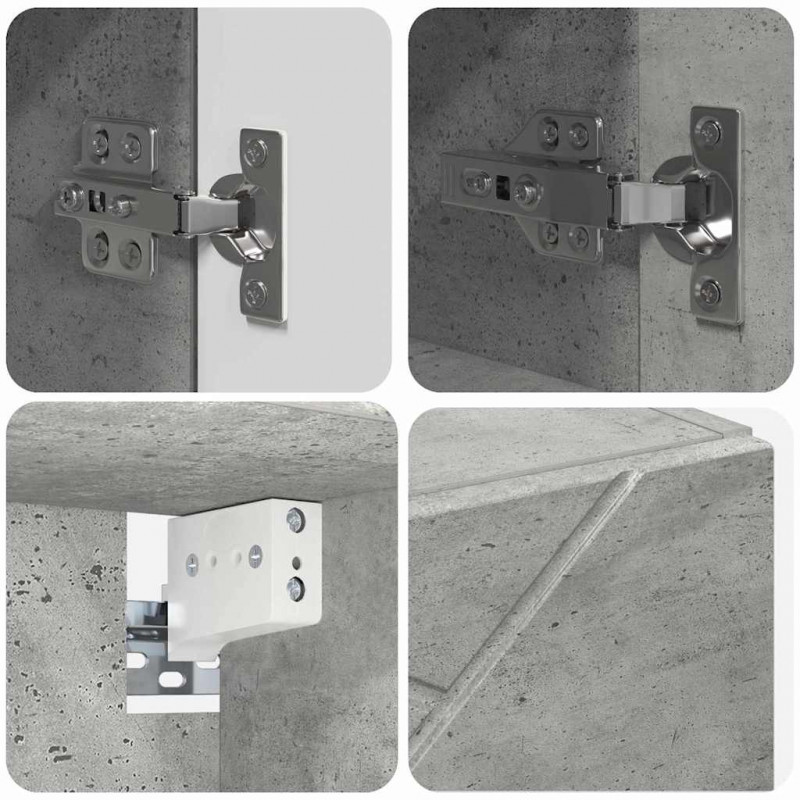 Zestaw mebli łazienkowych z szufladą 4 pcs Betonowy szary