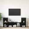 Zestaw szafek RTV 3 pcs Czarny Materiał drewnopochodny