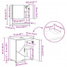 Zestaw mebli łazienkowych z przechowywaniem 5 pcs Szary Sonoma