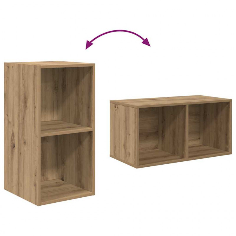 Zestaw szafek RTV Montowane na ścianie 4 pcs Dąb rzemieślniczy