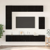 Zestaw szafek RTV 8 pcs Czarny Dąb Materiał drewnopochodny